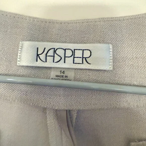 ECU - Size 14P - Kasper Tan Suit Pants Straight Leg - Picture 2 of 3